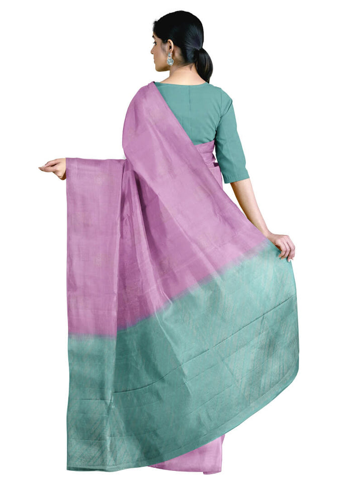 Vanya - French Lilac & Ice Green Bhutta Handloom Fancy Tencel (Vegan Silk)  Saree